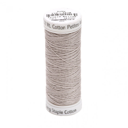 Sulky Thread Cotton Petites - 12wt - Silver for patchwork, quilting and sewing