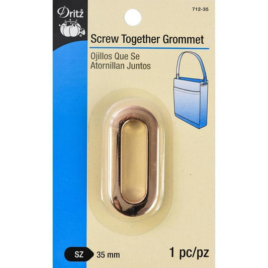 Dritz Screw Together Grommet Oval Gold - 1 pk sewing and quilting product
