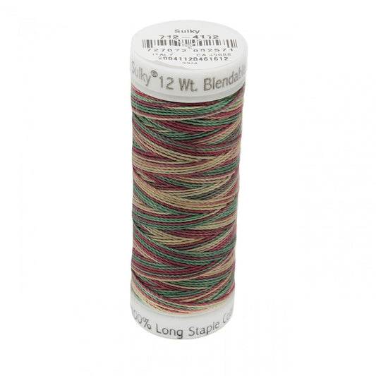 Sulky Petite Thread Cotton Blendables 12wt - Vintage Holiday for patchwork, quilting and sewing