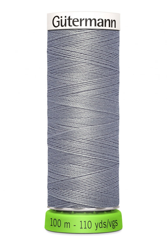Gutermann Polyester Thread Recycled SLATE - 110yd , piecing and stitching