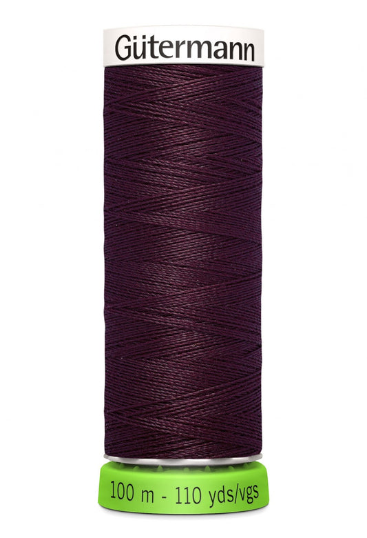 Gutermann Polyester Thread Recycled WINE - 110yd , piecing and stitching