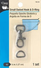 Small Swivel Hook & D-Ring for bag making and sewing projects
