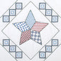 Jack Dempsey Interlocking Star 18 inch stamped quilt blocks