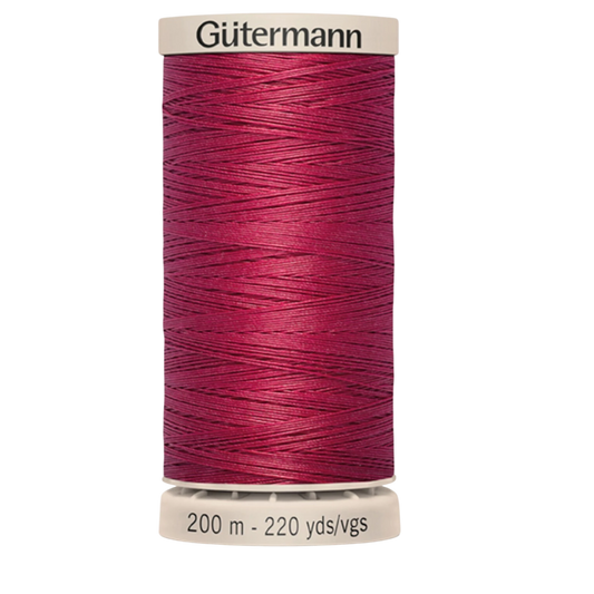 Hand Quilting Cotton Thread - Cranberry for patchwork, quilting and sewing