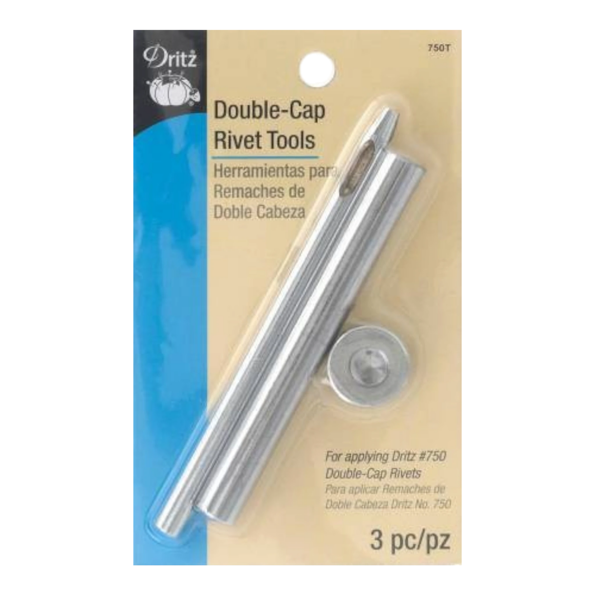 Double-Cap Rivet Tools Nickel , crafting and sewing tasks