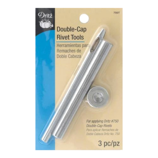 Double-Cap Rivet Tools Nickel , crafting and sewing tasks