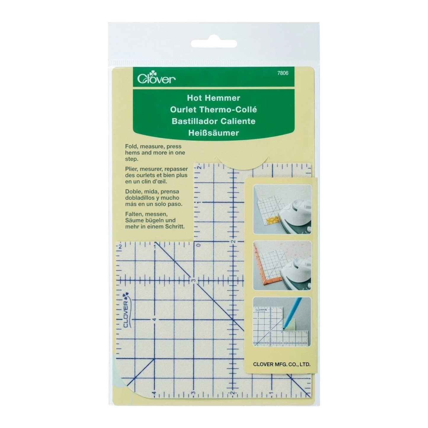 Clover Hot Hemmer Pressing Tool by Joan Hawley , bag making and craft work