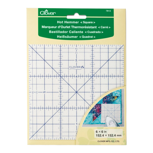 Clover Hot Hemmer Pressing Tool SQUARE , crafting and sewing tasks