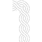Quilt Stencil Cable Corner / Border 76 mm for precise cutting, marking and patchwork