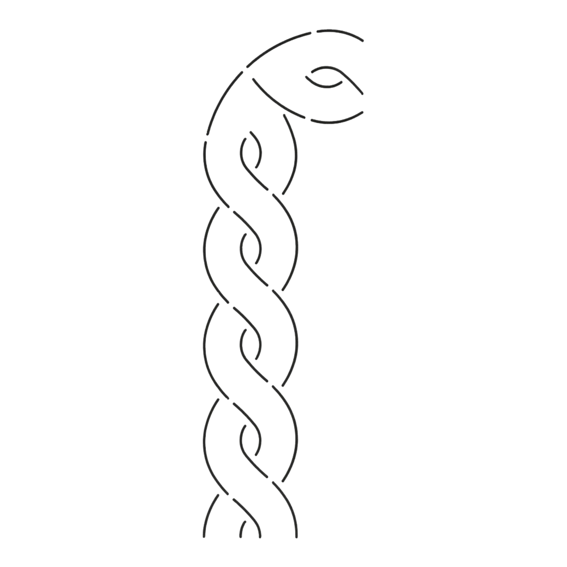 Quilt Stencil Cable Corner 51 mm for precise cutting, marking and patchwork