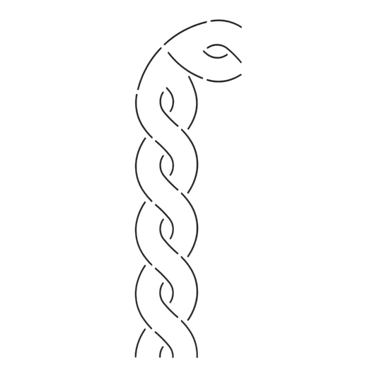 Quilt Stencil Cable Corner 51 mm for precise cutting, marking and patchwork