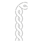 Quilt Stencil Cable Corner 51 mm for precise cutting, marking and patchwork