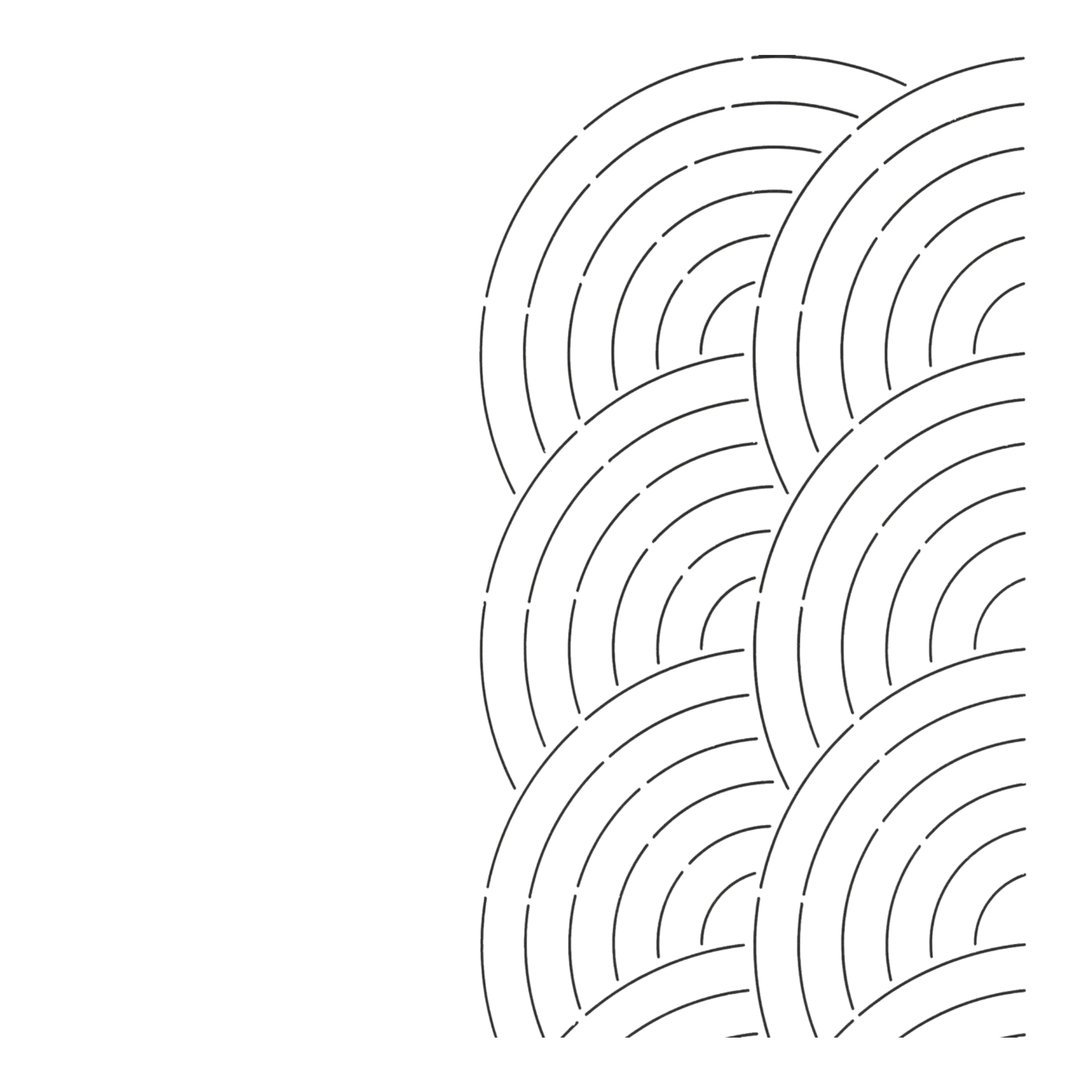 Quilt Stencil Baptist Fan Background - 114 mm for precise cutting, marking and patchwork