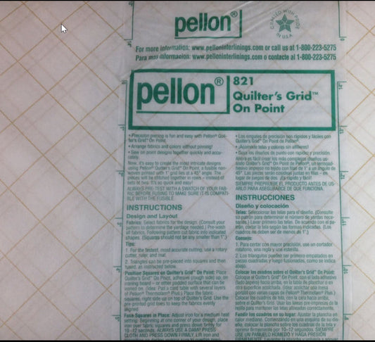 Pellon Quilters Grid 25 mm Gridded On Point 1143 mm wide sewing and quilting product