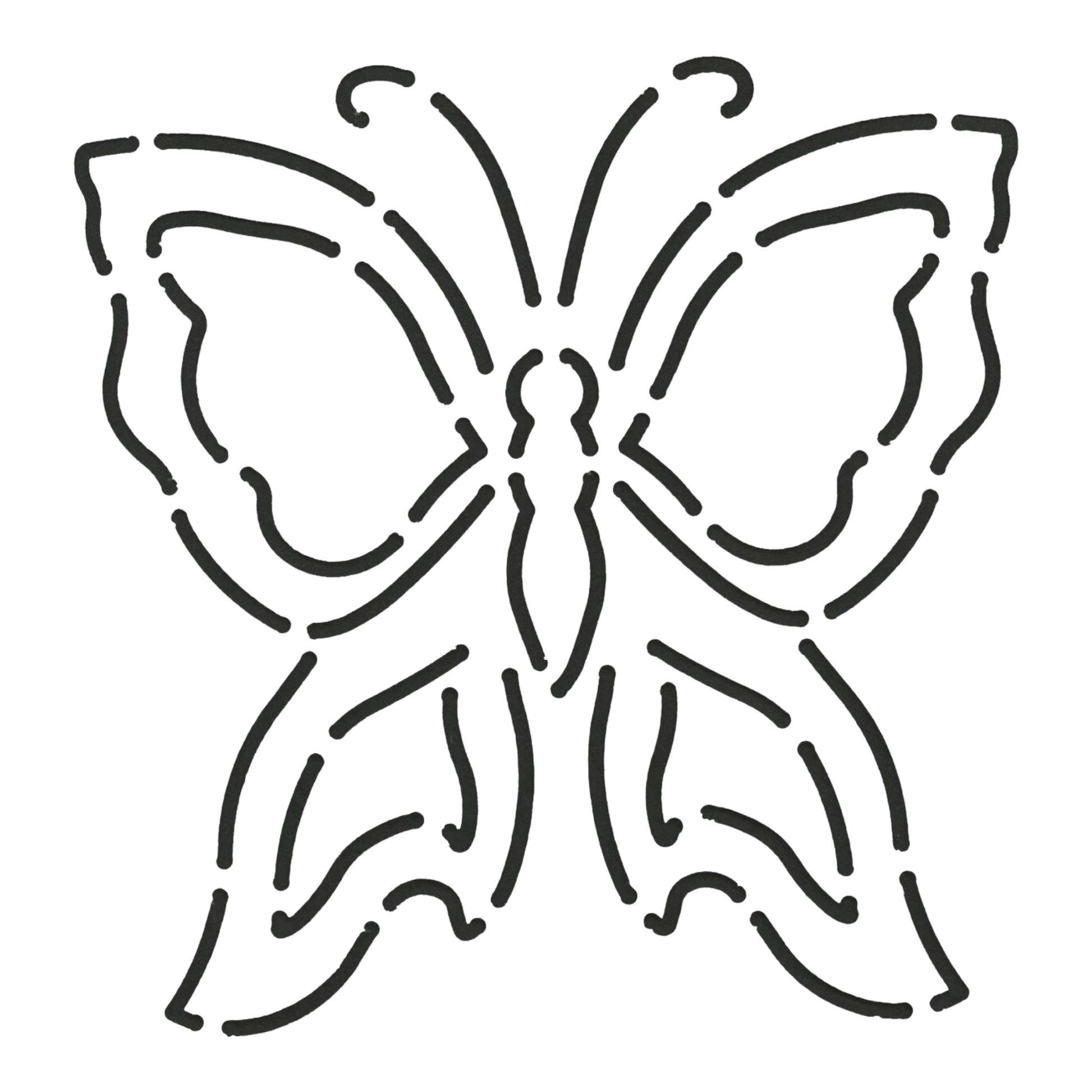 Quilt Stencil Butterfly 102 mm for precise cutting, marking and patchwork