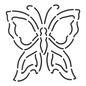 Quilt Stencil Butterfly 102 mm for precise cutting, marking and patchwork