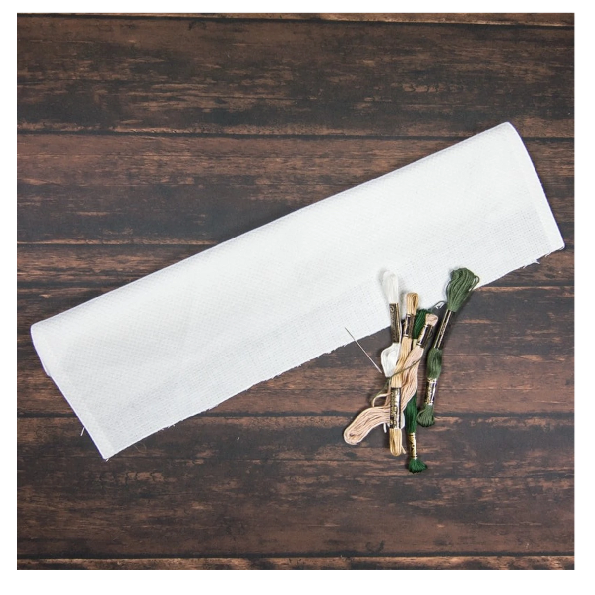 Solid White Huck Fabric