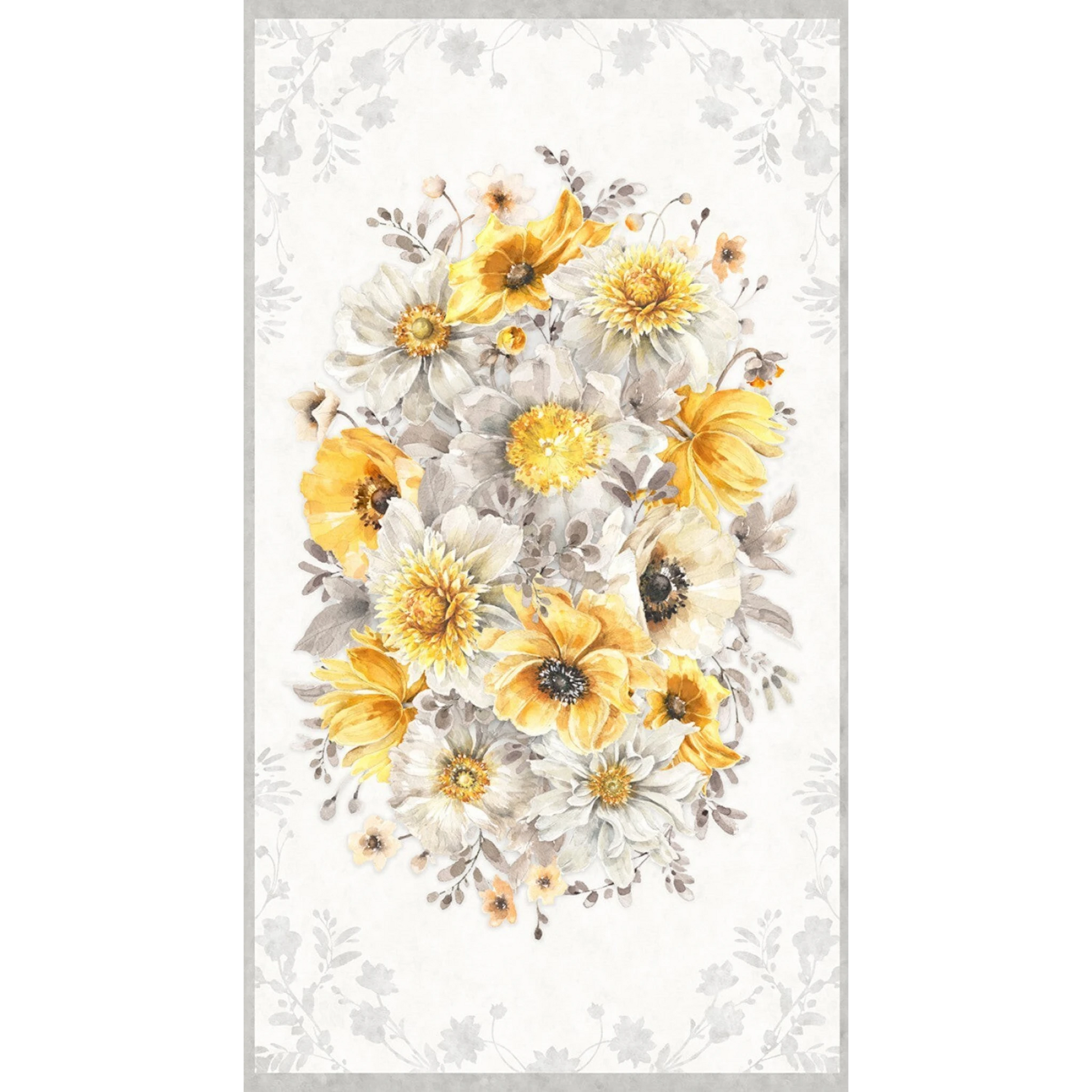 Multi Fields of Gold Panel for patchwork, quilting and sewing