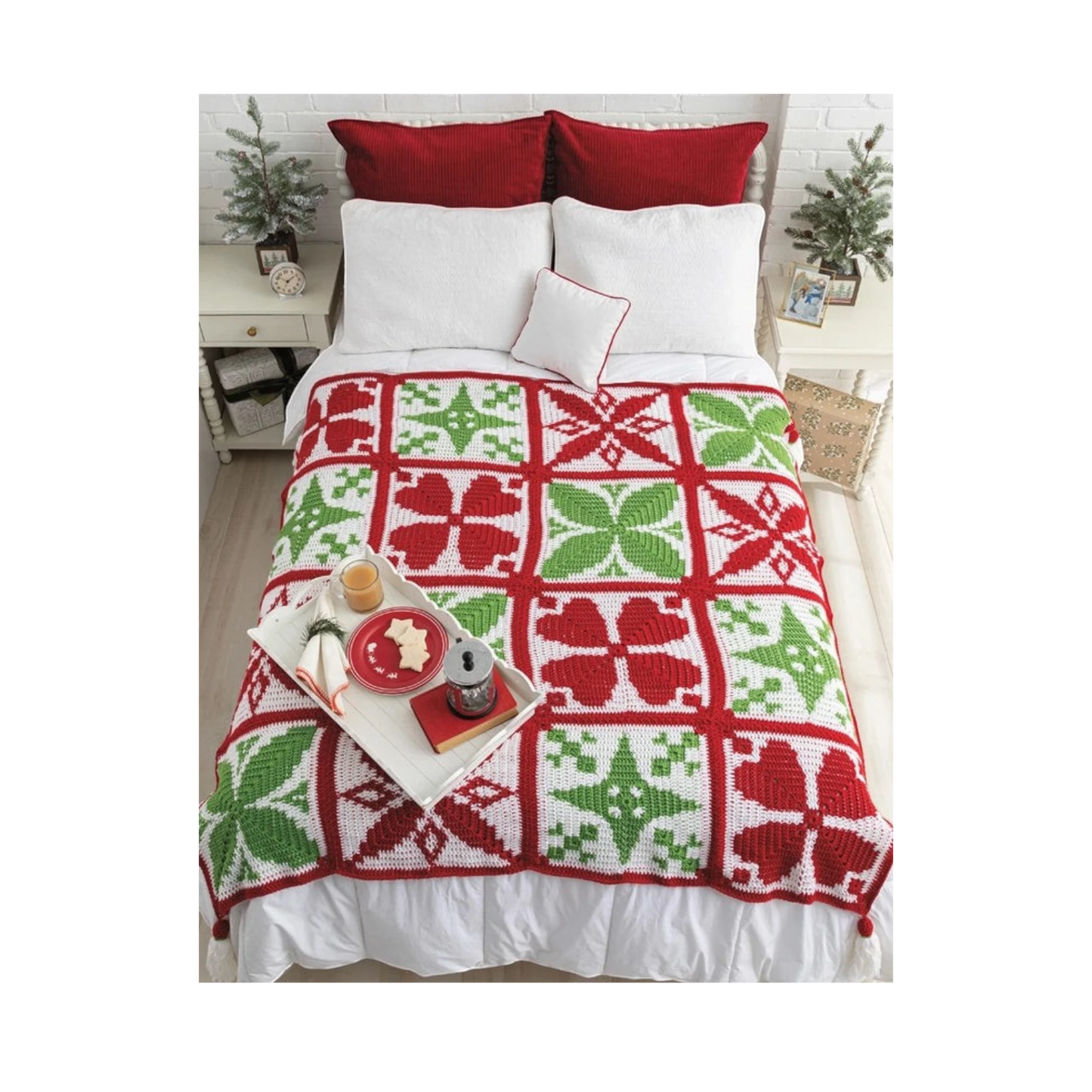 Festive Christmas Crochet Afghans Book , quilting and craft projects