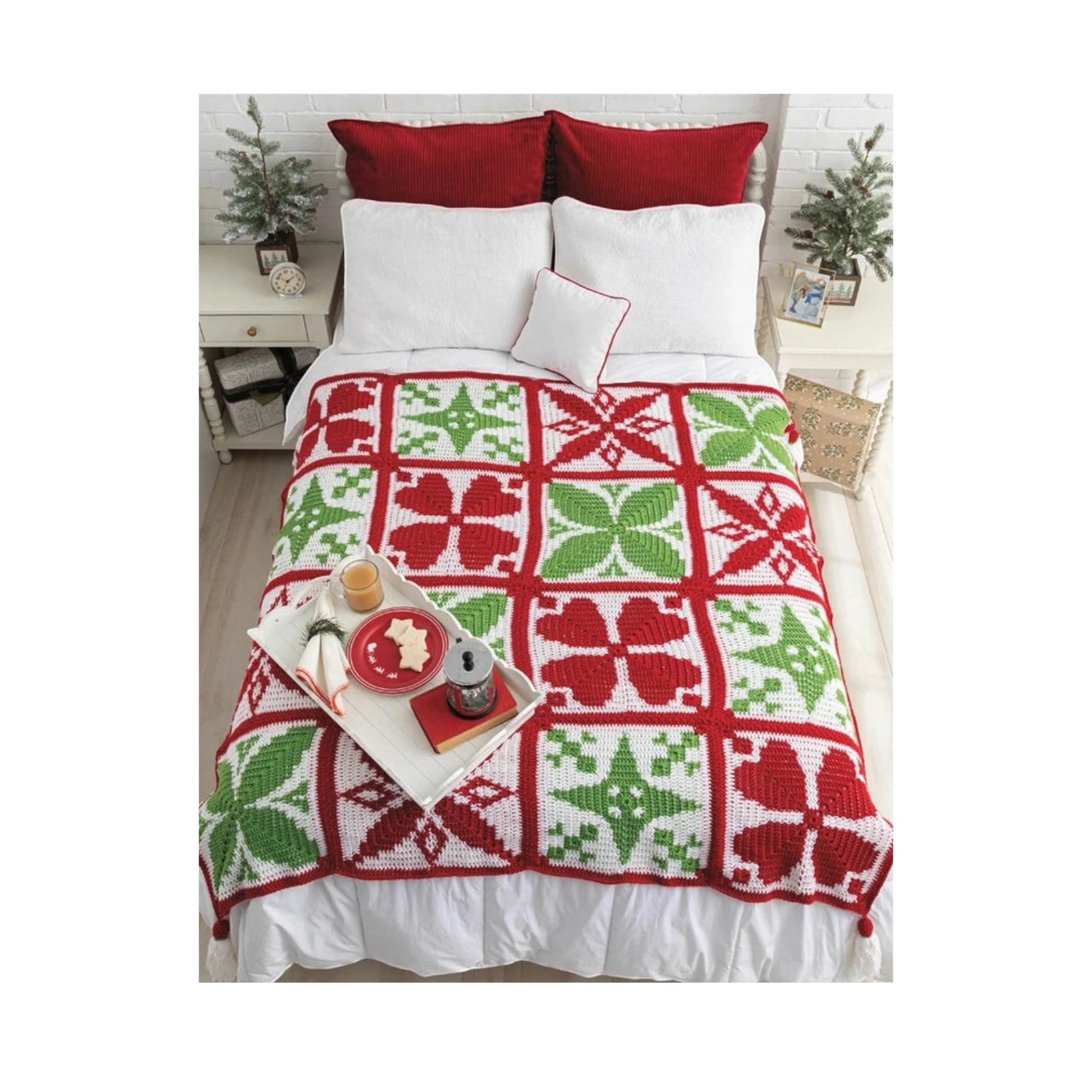 Festive Christmas Crochet Afghans Book , quilting and craft projects