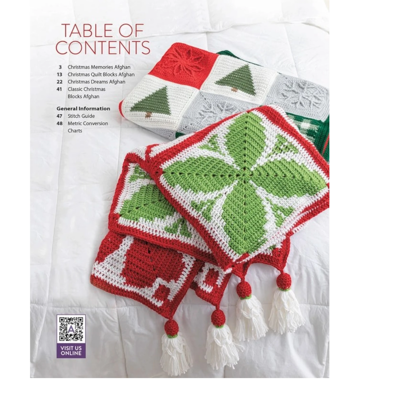Festive Christmas Crochet Afghans Book , quilting and craft projects