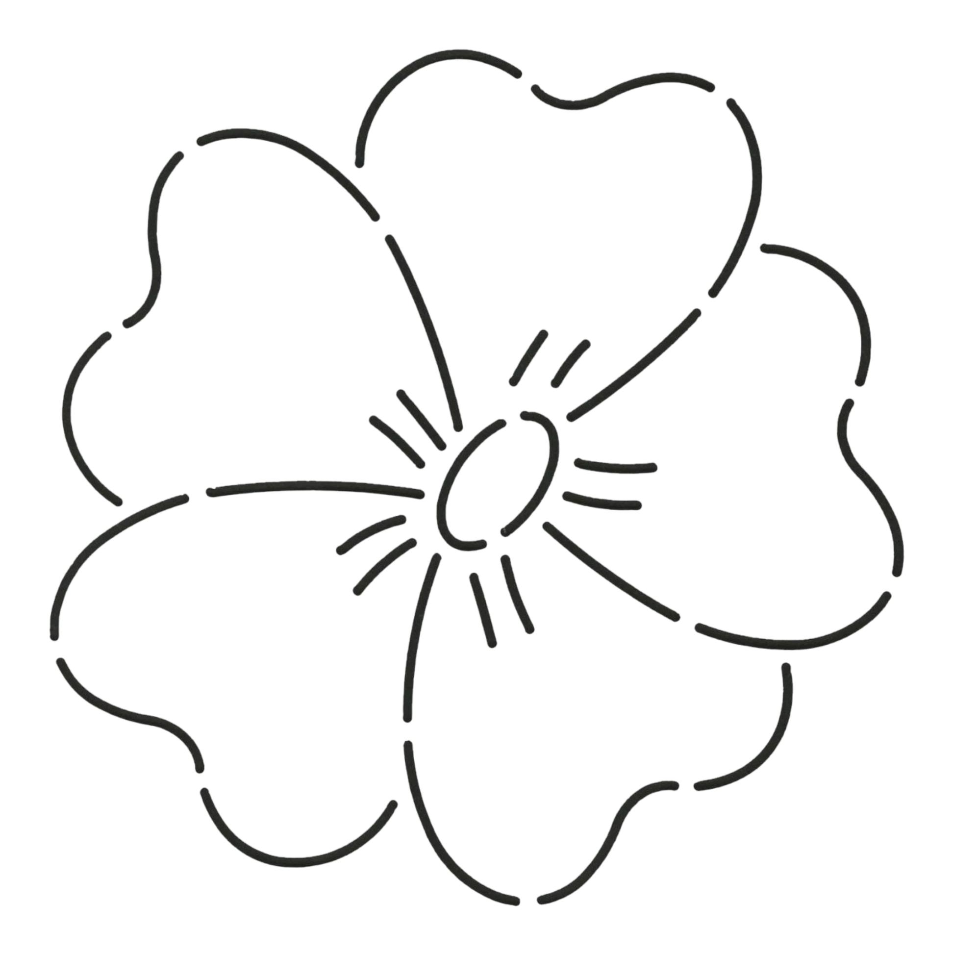 Quilt Stencil Flower 127 mm for precise cutting, marking and patchwork
