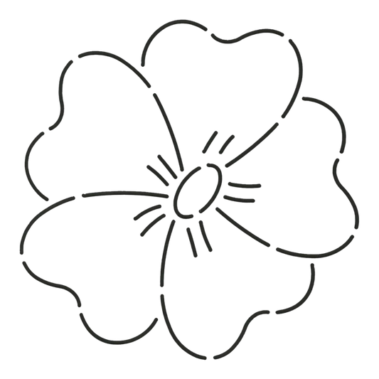 Quilt Stencil Flower 127 mm for precise cutting, marking and patchwork