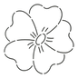 Quilt Stencil Flower 127 mm for precise cutting, marking and patchwork