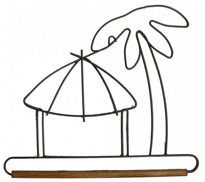 Quilt Hanger - Tiki Hut - 152 mm with stained Dowel for quilt display and sewing room organisation