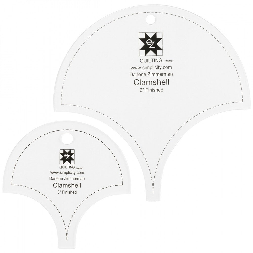 EZ 76 mm and 152 mm Clam Template for precise cutting, marking and patchwork