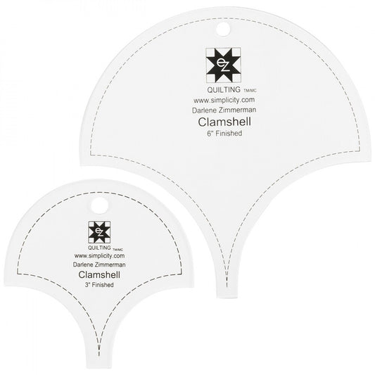 EZ 76 mm and 152 mm Clam Template for precise cutting, marking and patchwork