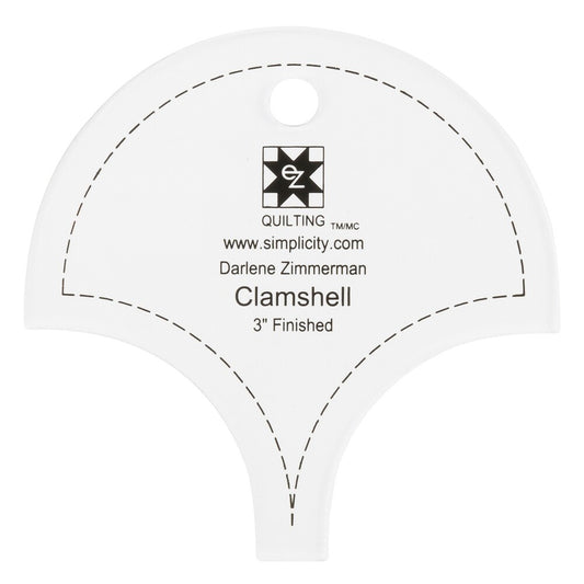 EZ 76 mm and 152 mm Clam Template for precise cutting, marking and patchwork