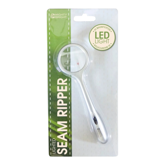 LED Lighted Seam Ripper with Magnifier Silver sewing and quilting product