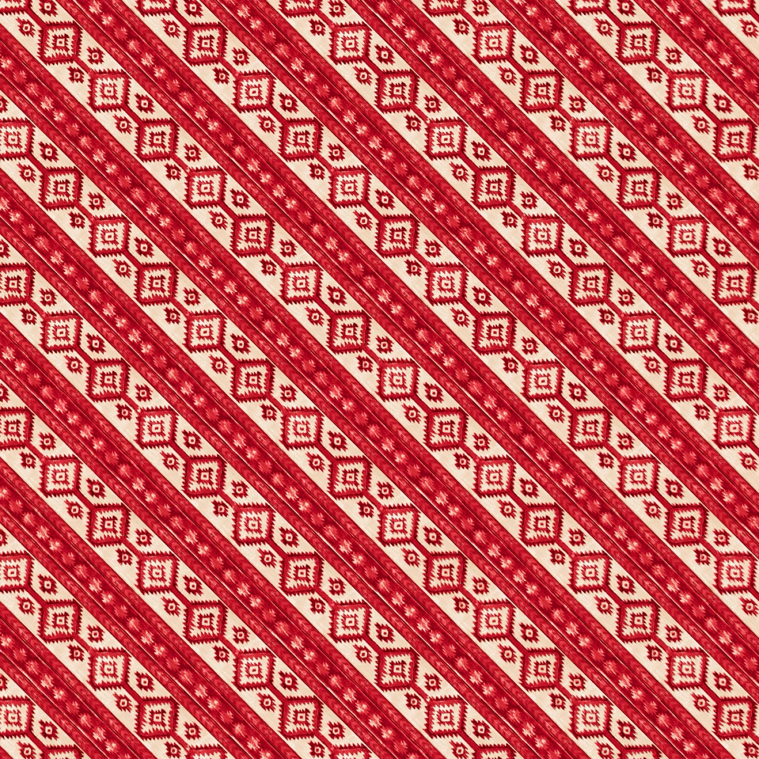 Riders on the Range - Diagonal Stripe Red