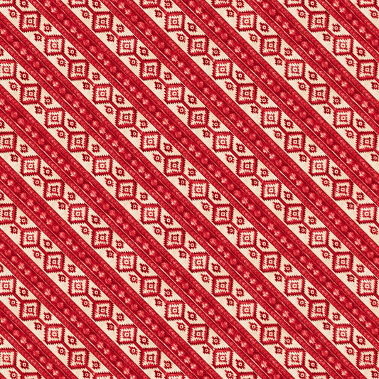 Riders on the Range - Diagonal Stripe Red