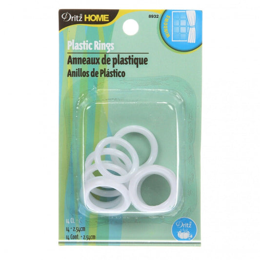 Plastic Rings 25 mm - 14pc for bag making and sewing projects