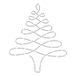 Quilt Stencil Christmas Tree Block 210 mm x 178 mm for precise cutting, marking and patchwork