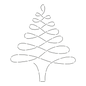 Quilt Stencil Christmas Tree Block - 102 mm for precise cutting, marking and patchwork