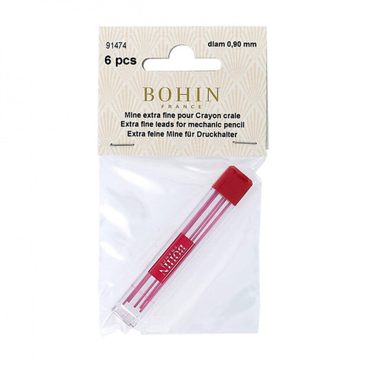 Bohin Mechanical Pencil Refill .9 mm Pink , sewing and fabric marking