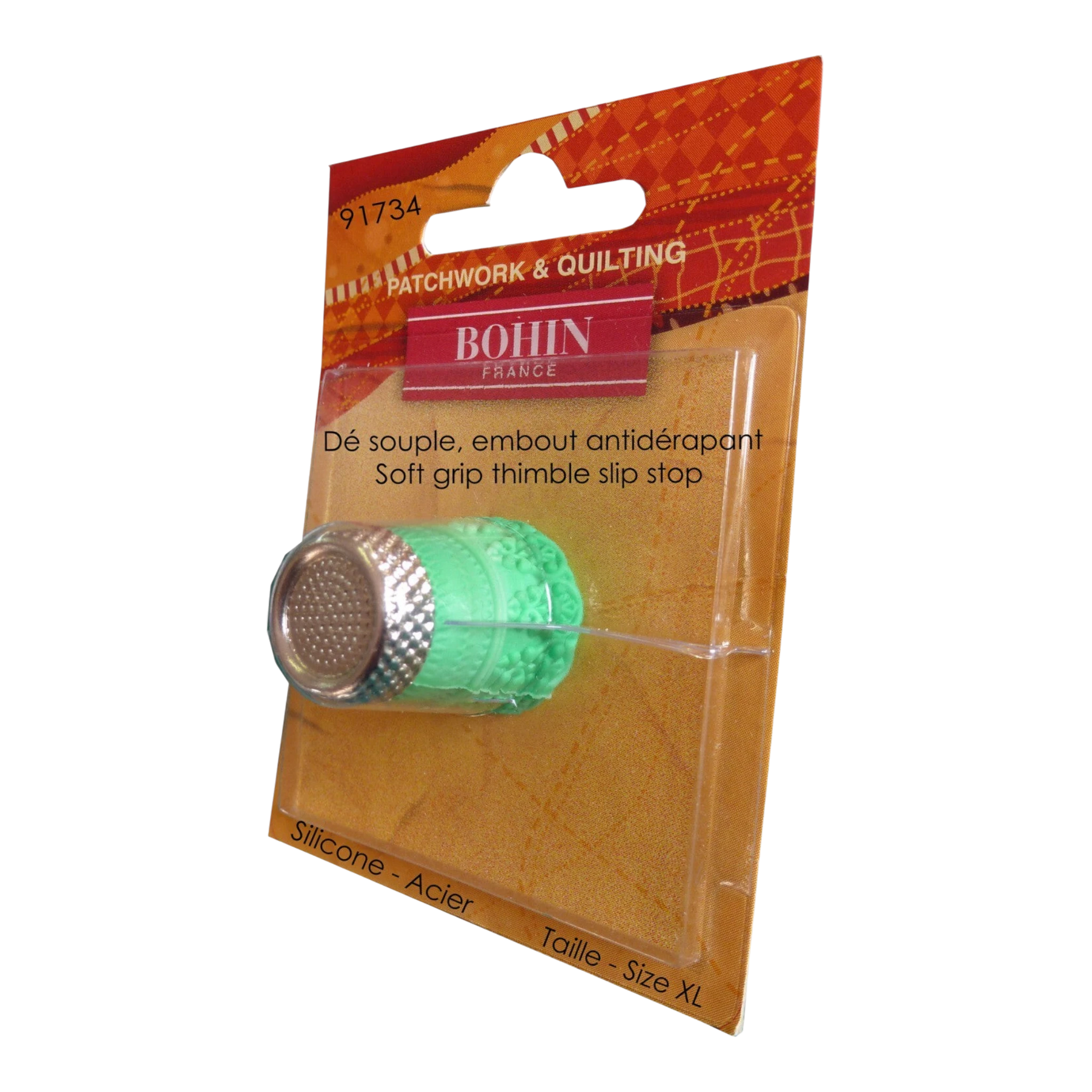 Silicon Thimble Steel Top - XL for hand sewing, quilting and needlework