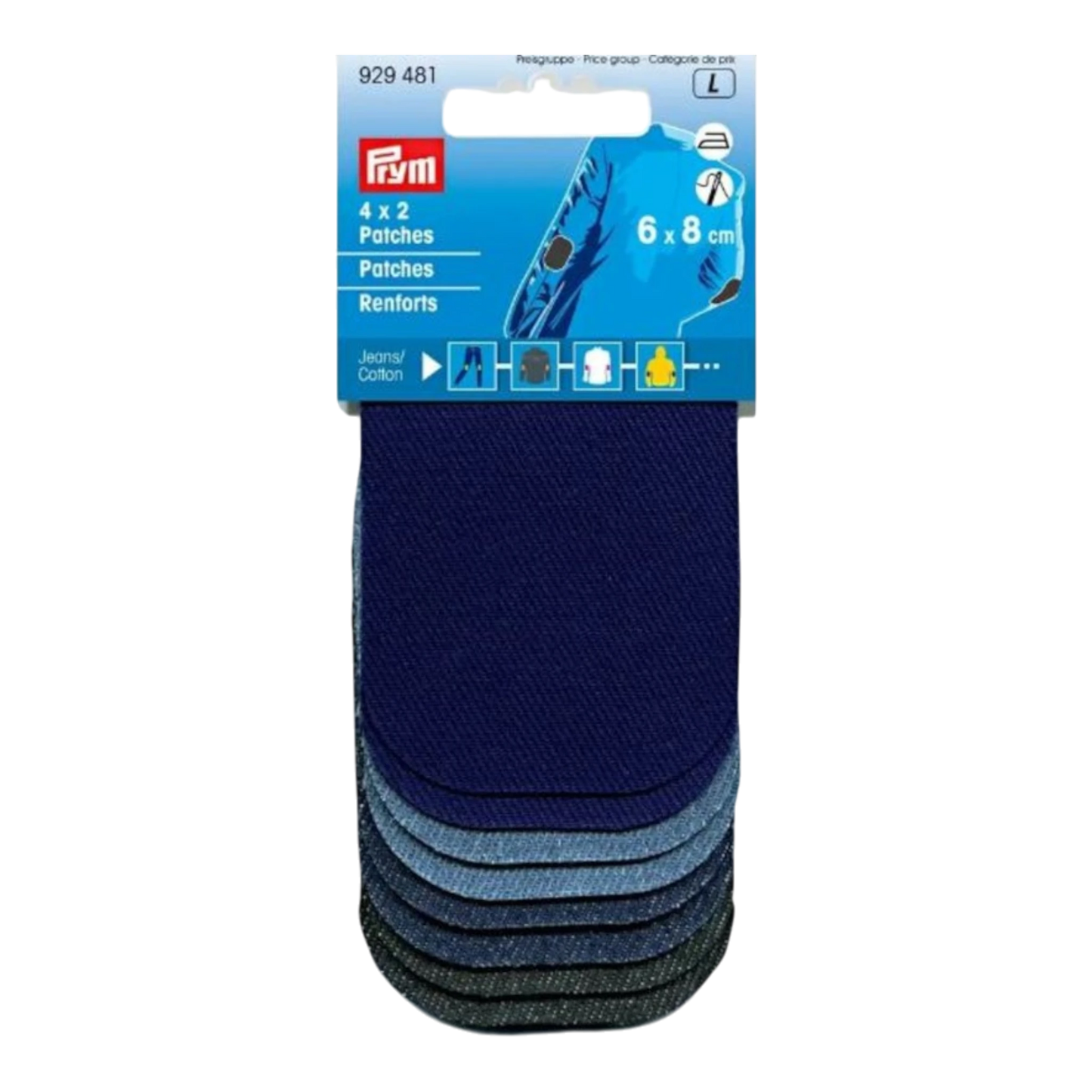 Prym Denim Patches for garment repair, mending and sewing projects