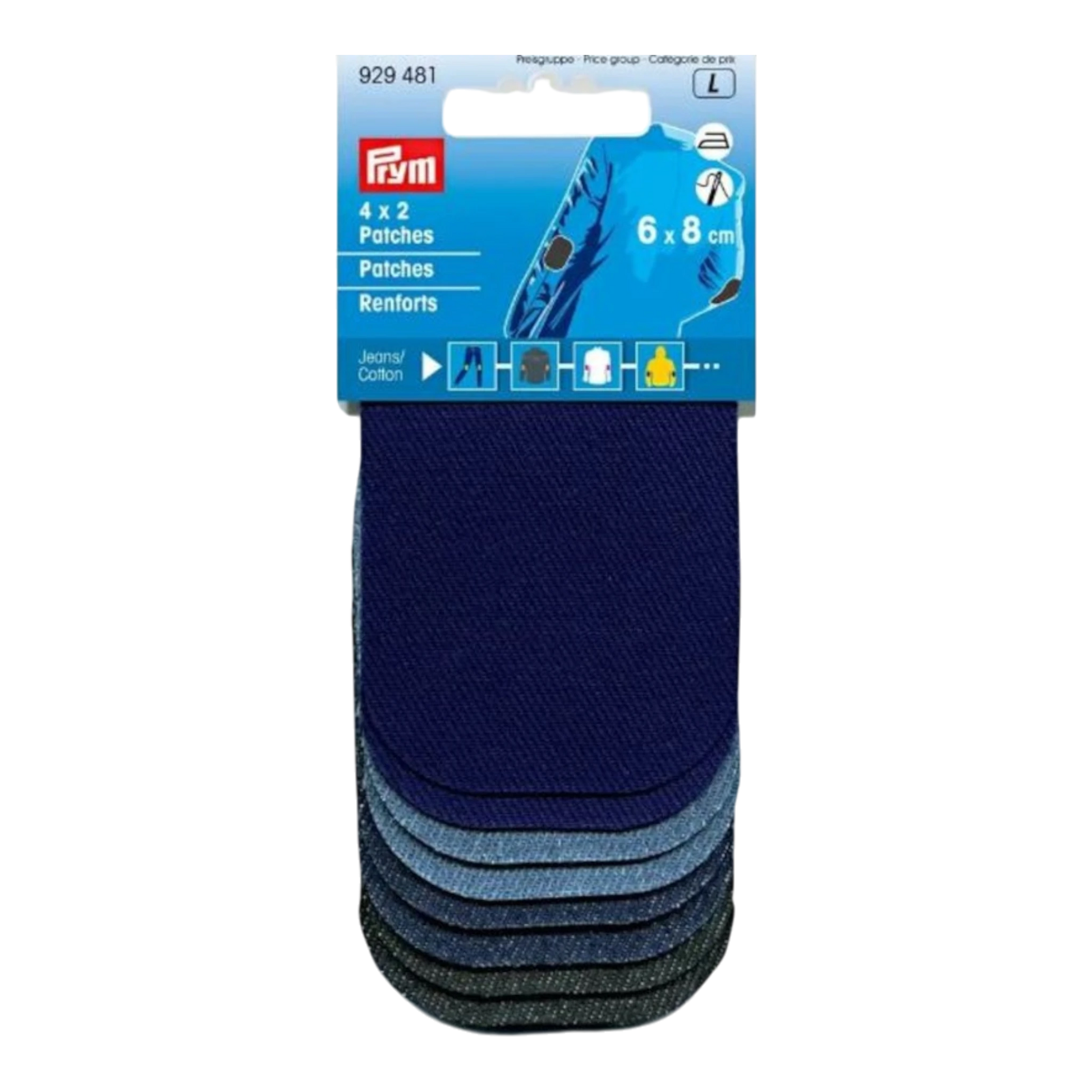 Prym Denim Patches for garment repair, mending and sewing projects