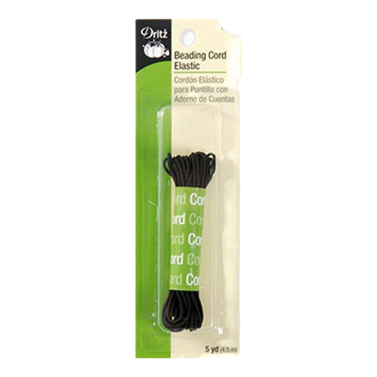 Black Beading Cord Elastic - 5 yd Roll by Dritz for garments, sewing and bag making projects