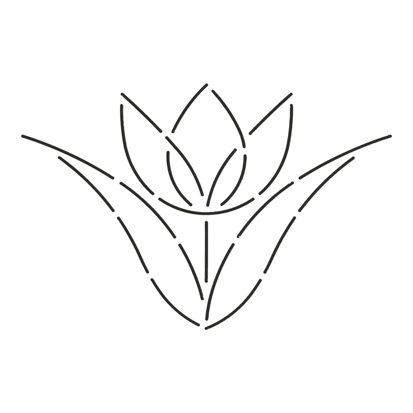 Quilt Stencil Single Tulip for precise cutting, marking and patchwork