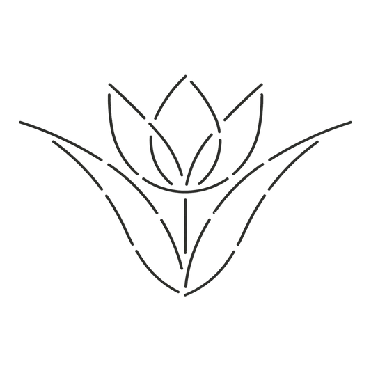 Quilt Stencil Single Tulip for precise cutting, marking and patchwork