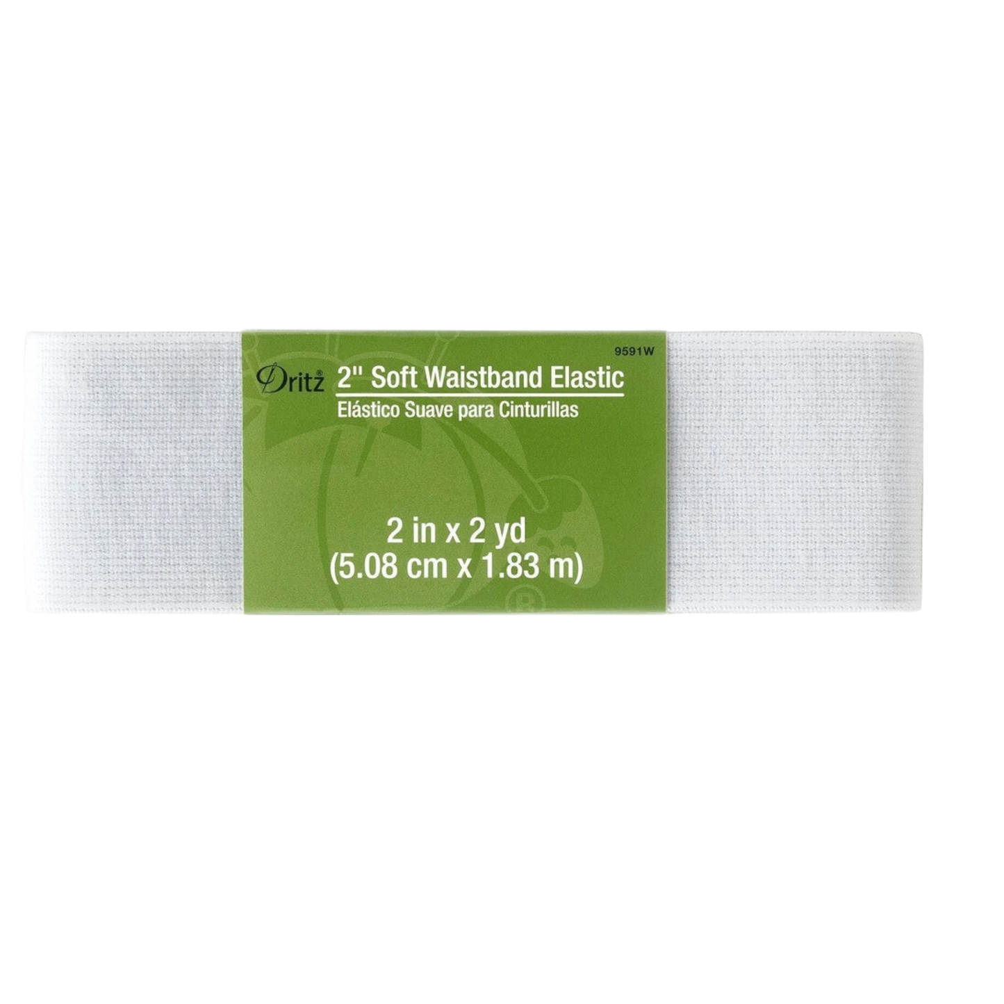 Soft Waistband Elastic BLACK - 38 mm x 2yds for garments, sewing and bag making projects