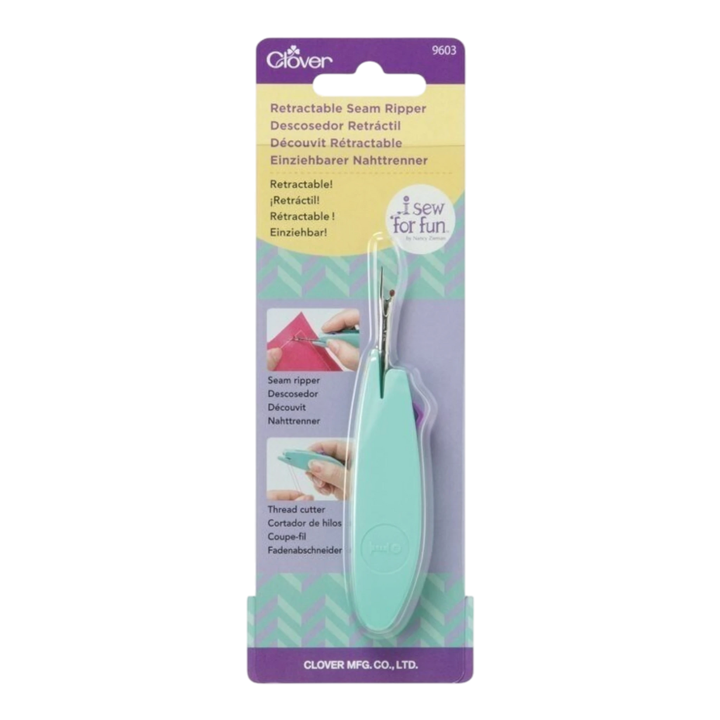 Clover I Sew For Fun Retractable Seam Ripper sewing and quilting product