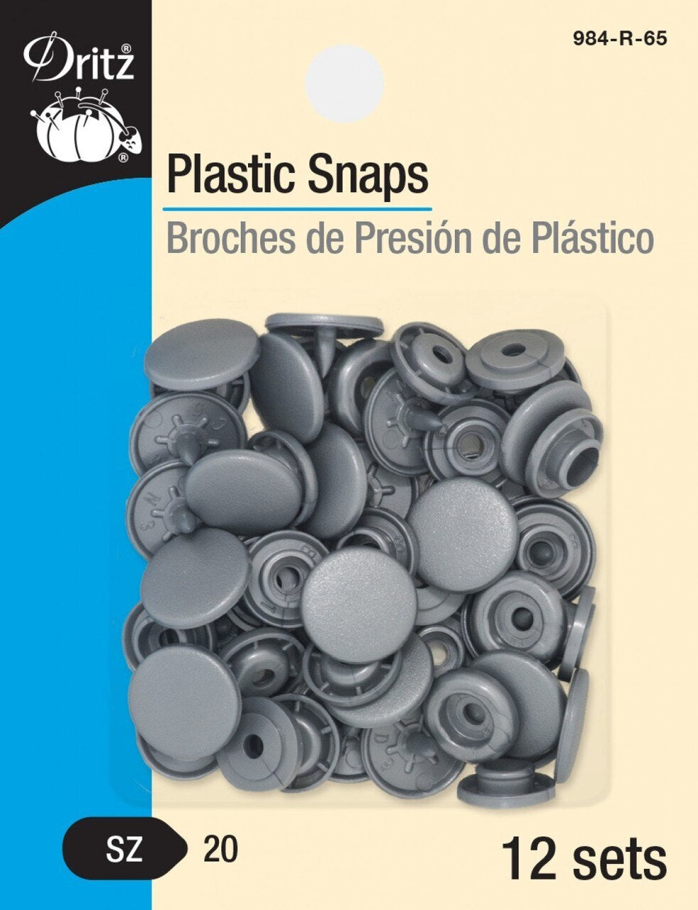 Snaps-Plastic Silver Round for bag making and sewing projects