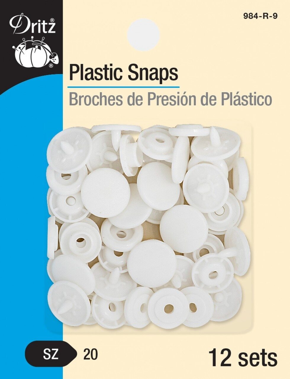 Snaps-Plastic White Round for bag making and sewing projects
