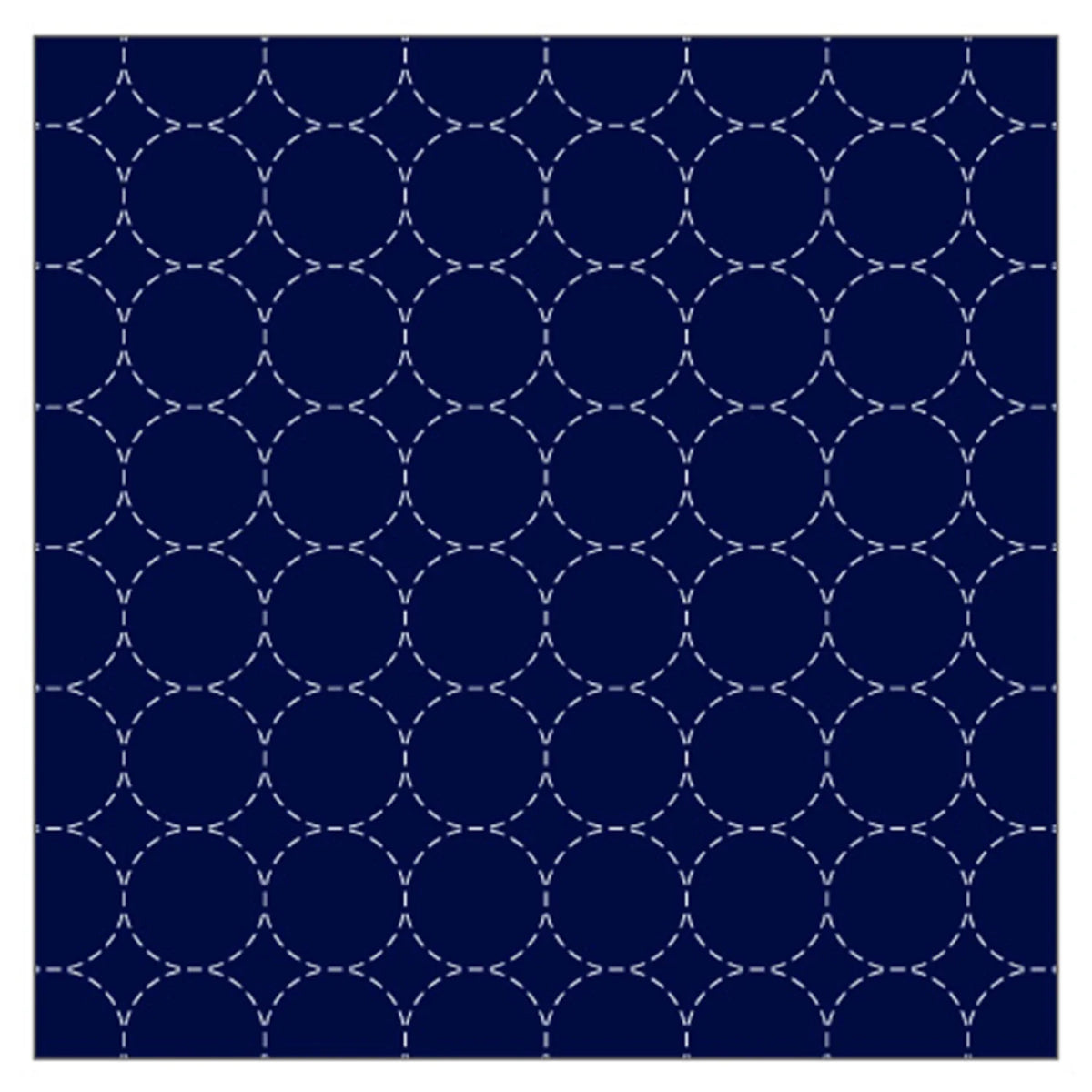 COSMO Sashiko Cotton and Linen Circle - Navy